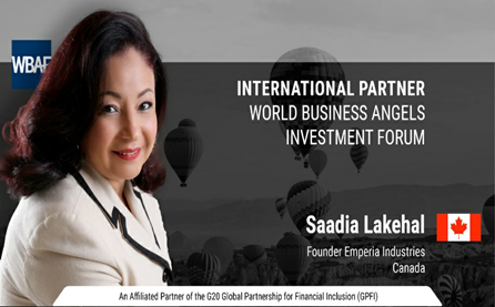 Turquie: Nomination Sâadia Lakehal au World Business Angels Investment Forum (WBAF)